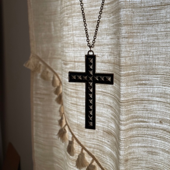 Studded Cross Necklace - Picture 4 of 6